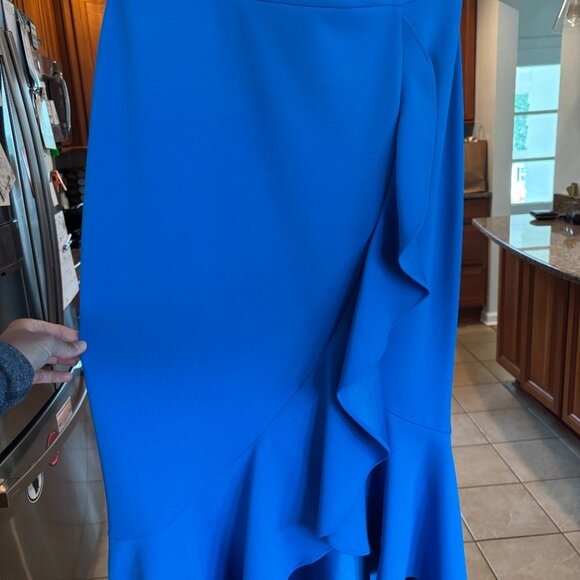 Women's One-Shoulder High-Low Dress-Xscape - Picture 7 of 8